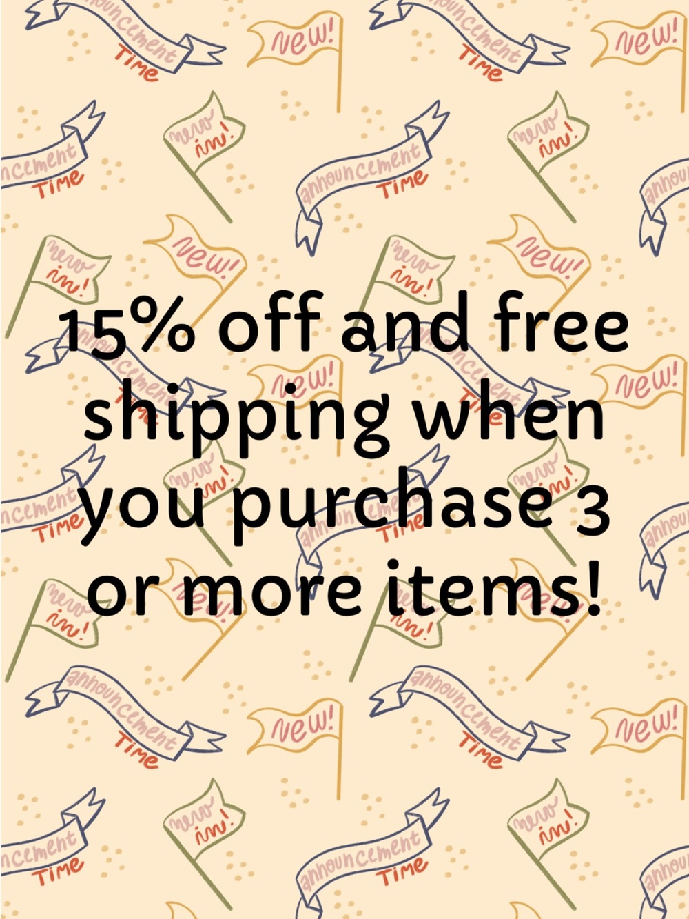 Promotional Graphic - 15% Off & Free Shipping